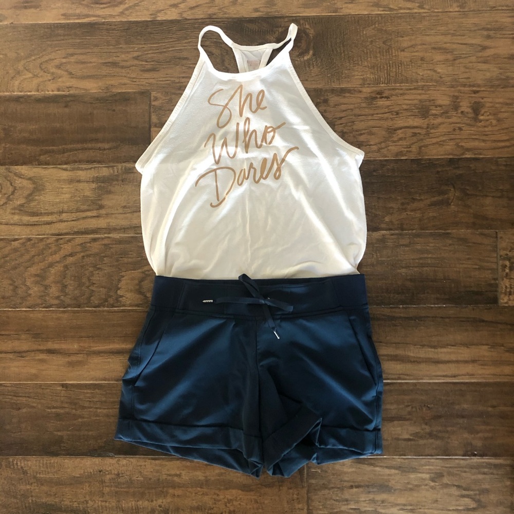 Athleta Navy Quick Dry Shorts